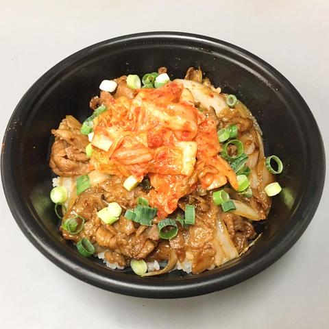 ご飯大盛無料 手作り弁当 我力亭 スタミナ豚丼 キムチのせご飯大盛無料 具材も大盛