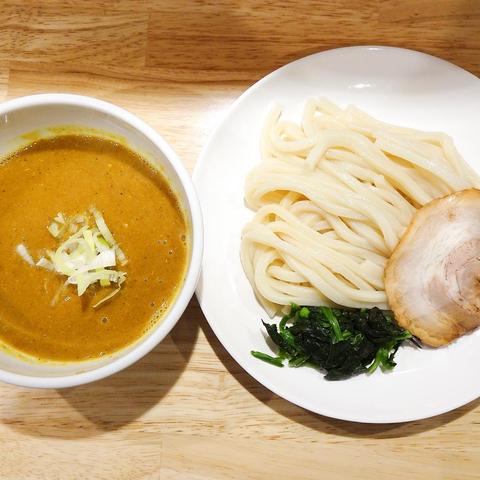 熟成カレーうどん哩庵 足立店 カレーつけうどん(薬味ネギ、ほうれん草、豚肉1枚)