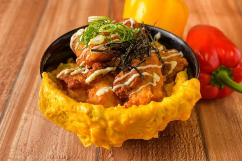 オム玉唐揚げ丼 鶏爛漫 長居店 和風醤油オム玉唐揚げ丼