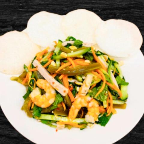 Xin Chao Viet Nam Ikebukuro NOM RAU TIEN VUA TOM CHA野菜海老のサラダ