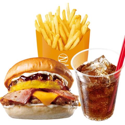 ゼッテリア ZETTERIA 大宮マルイ店 【セット】BBQパインビーフバーガー BBQ Pineapple Beef Burger Set