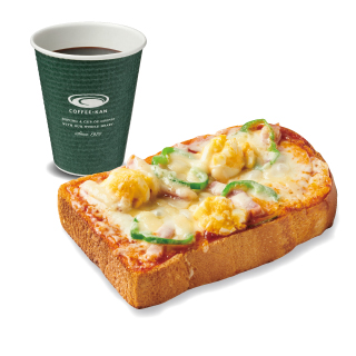 珈琲館 伊勢佐木町店 珈琲館のピザトーストセットPizza Toast Set