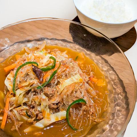 中国料理 柚子 春雨の麻辣煮込み定食