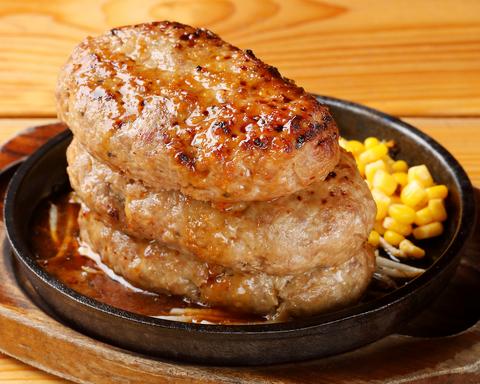 1ポンドステーキ専門店 ハックルベリー 肉汁ハンバーグ