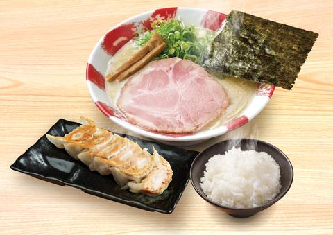 熟成豚骨ラーメン一番軒 今池店 白豚骨ラーメン熟成焼餃子(4個)セット