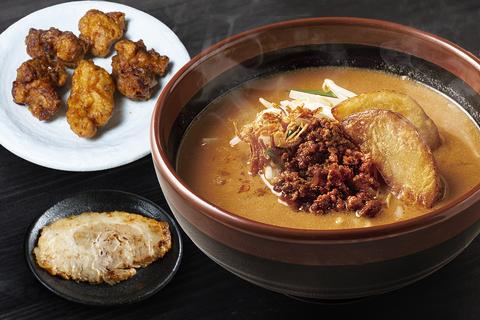 麺場 田所商店 イトーヨーカドー船橋店 北海道味噌らーめん+炙りチャーシュー1枚+から揚げ5個