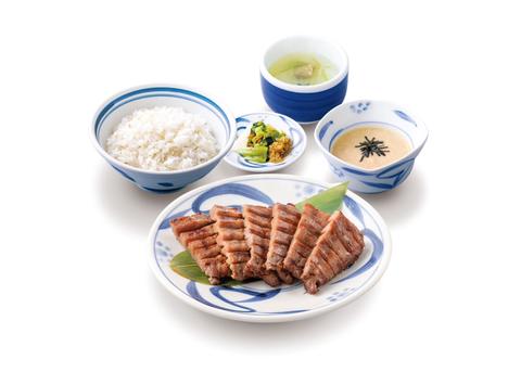 牛たん とろろ 麦めし ねぎし 中野店 しろたんあつぎりセット(牛たんあつぎり3枚)