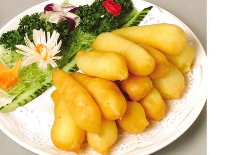 青樺 むき海老の中華風 天ぷら