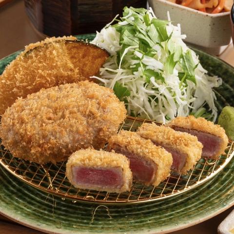 牛カツ・串揚げ 串亭 ルミネ池袋 サーロインの牛カツと肉汁メンチ弁当
