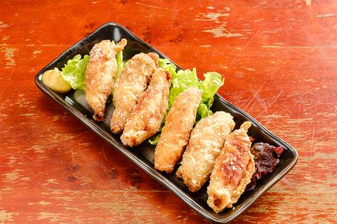 豪快炙りもも焼き 嵐坊 鶏皮ギョーザ(3コ)