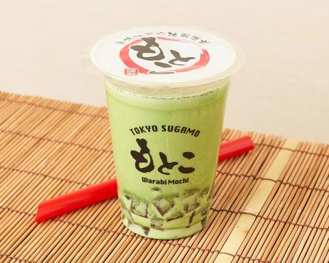 わらび餅もとこ 浅草店 抹茶わらび餅ミルクティ