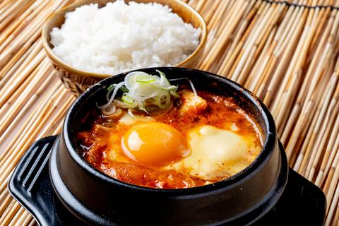 韓国カルビ丼とスンドゥブ 洞山 池上店 キムチチーズスンドゥブ～ごはん付き～