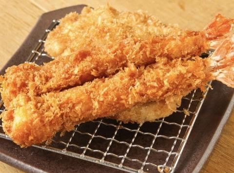 タレカツ 本店 ヒレカツ合いもり1人前(ヒレカツ2枚・海老フライ2尾)