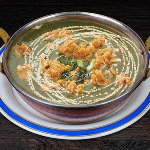 アジアンカリーハウス大阪店 キーマサグカレー Keema Saag Curry