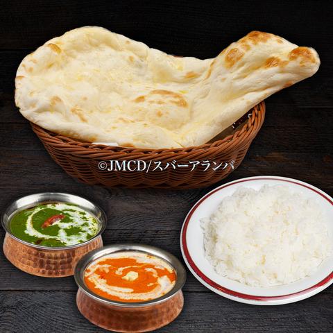 スバーアランバ (インド料理) 2種類カレーセット 2Types Of Curry Set