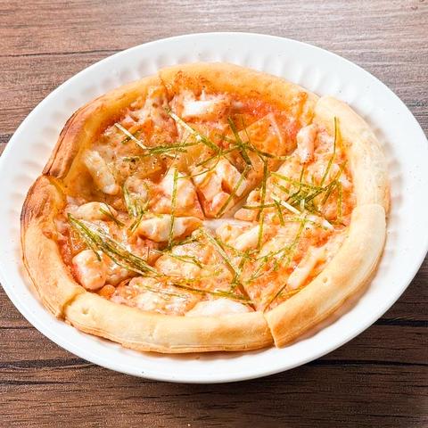 カフェバルKei イカとポテトの明太マヨピザ