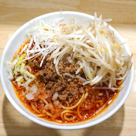 勝浦タンタンメン 奥さわ 大和店 もやしタンタンメン(刻み玉ねぎ、刻み長ねぎ、白髪ネギ、自家製ミンチ肉、もやし)