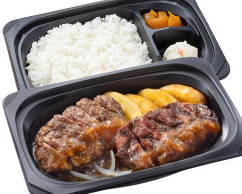 ステーキガスト 門真店 ラウンドステーキ約120g＆みすじステーキ約100g弁当