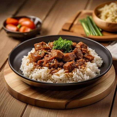 ルーローハンのお店 lur rou fan Pork Rice 豚肉庵 butaniku an 錦糸町店 特製ルーローハン キムチ乗せ (台湾風角煮丼) Braised Rice with Pork and Soy Sauce