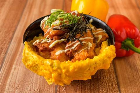 オム玉唐揚げ丼 鶏爛漫 新深江店 《20%OFF》和風醤油オム玉唐揚げ丼