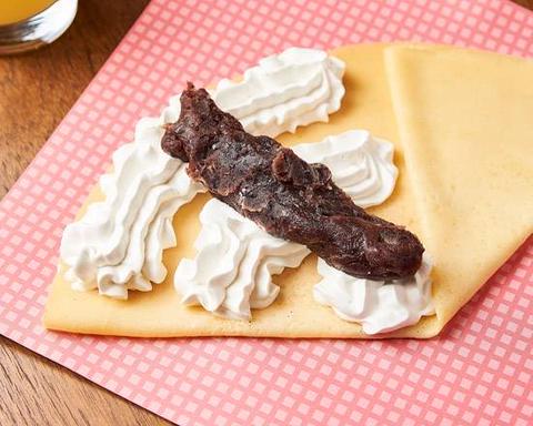 クレープBARエスグラ 「でかもっちり生クリームあずきクレープ」 Mega Soft Fresh Cream ＆ Sweet Red Beans Crepe