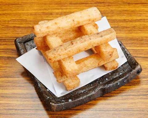 鶏の素揚げ唐揚げ風鐸 長芋の唐揚げ