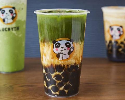 LUCKY茶千尋 黒糖タピオカ入り抹茶ラテ Brown Sugar Tapioca Matcha Latte