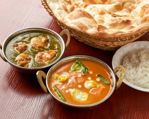 インドネパール料理 8848カレー屋 2種類のカレーセット 2 Kinds of Curry Set