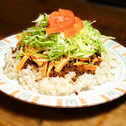 本場沖縄のタコライス！極樂食堂(極楽食堂)代々木上原店 【人気NO,1＆満足度NO,1】タコライスチーズ野菜 Taco Rice Cheese Vegetables