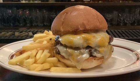 ONE THE DINER 食べログコラボ ワイルドクラシックダブルジャックチーズバーガー(フライドポテト付)