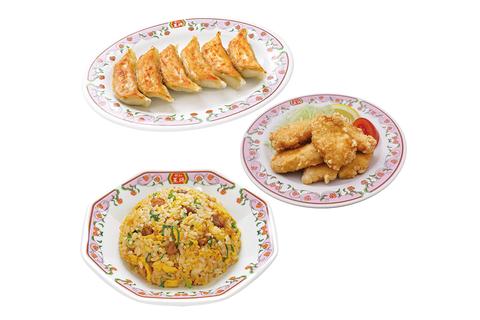餃子の王将 ブランチ博多店 【デラックス】炒飯セット(炒飯・餃子・鶏の唐揚)