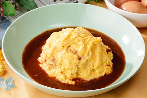 オムライスとフレンチトーストの店 たまごの島 人気No.1【自家製デミグラスソース添え】ふわとろオムライス ～Fluffy omelette rice with demi-glace sauce～