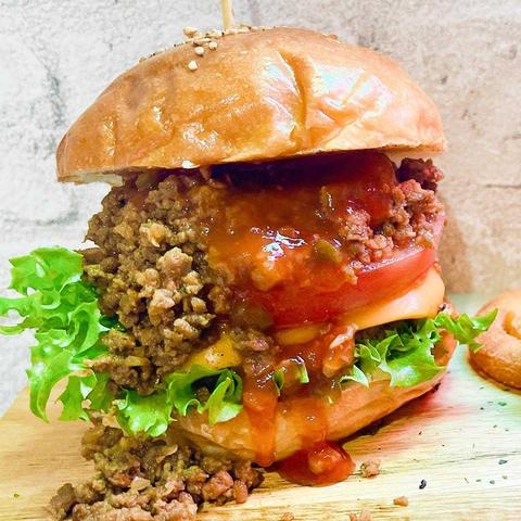 burger ＆ fruits sour # NOKOSAZU チリタコスバーガー