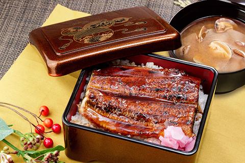 鰻丼・鰻重 三代目浅井 【お得】香ばしうな重(半尾)＆選べる味噌汁セット [regular]Broiled eel box(half fish)＆miso soup