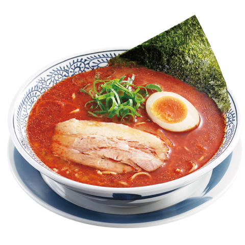 丸源ラーメン江戸川鹿骨店 25【ピリ辛仕立て】熟成醤油 とんこつ 赤