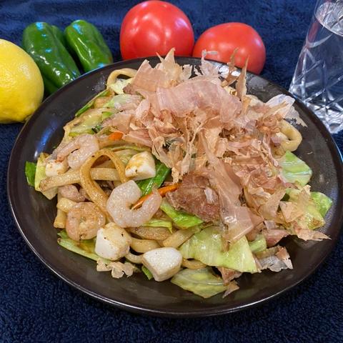 おこのみやきBanBanハウス デラックス焼うどん Deluxe Fried Udon Noodles