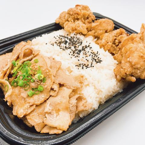 【元祖！デカ盛】どん亭 【デカ盛】釧路ザンタレ5個＆豚カルビ焼肉プレート※即席袋みそ汁付