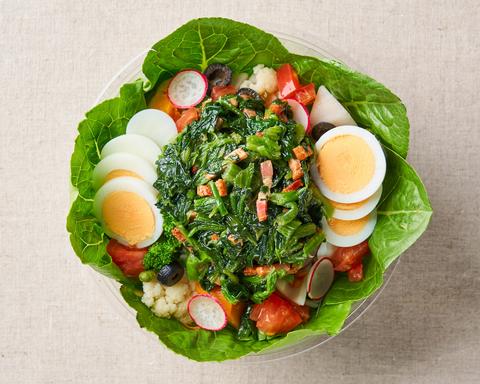 美と健康 10salad(テンサラダ) 足立店 ほうれん草とベーコンのポパイサラダ Popeye Spinach ＆ Bacon Salad