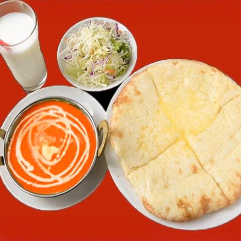 MAYA RESTAURANT バターチキンとチーズナンセット Butter Chicken and Cheese Nan set