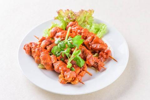 Yabin 高津店 (ダルタドカ カレー半額 940>470) タイ焼き鳥 Thai Chicken Skewers