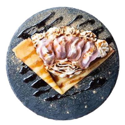 オーガニック日本茶と畳カフェTEA TATAMO！ 心斎橋店 モチモチ紅芋大福クレープ/Chewy Red Potato Daifuku Crepe