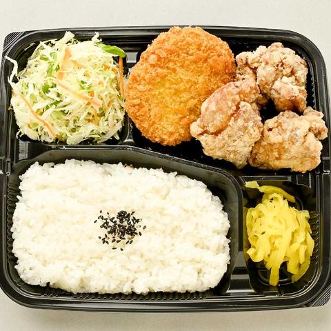 とり膳 やまのうち店 カラコロ弁当【もも唐揚げ3個・コロッケ1個】