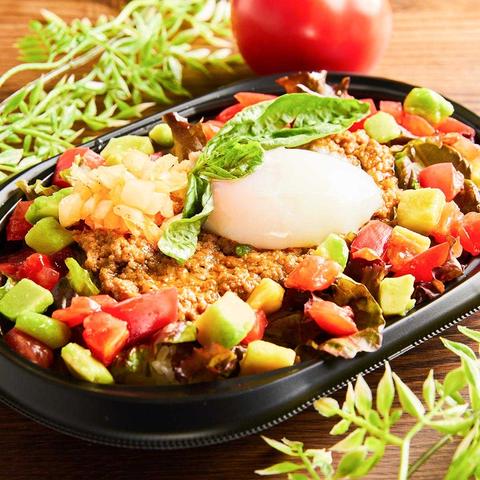 玄米キッチン 八ヶ月 【玄米 / タコミート】玄米タコライス(温玉付き) Brown Rice Taco Rice with Soft-Boiled Egg