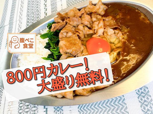 【800円カレー！大盛り無料！】腹ぺこ食堂