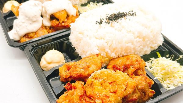 「爆盛！1キロ唐揚げ弁当」からとも