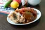 ミックスグリル mixed grill (hamburg,chicken steak,frank sausage)