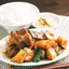 極厚豚肉とジャガイモ煮込み定食