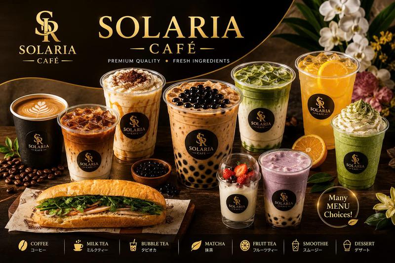 SOLARIA CAFE & LOUNGE|タピオカ|コーヒー|バンミー