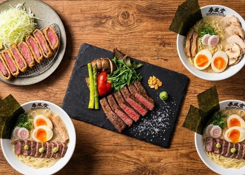 HALAL WAGYU RAMEN & BEEF CUTLET SHUNPUDOU 春風堂