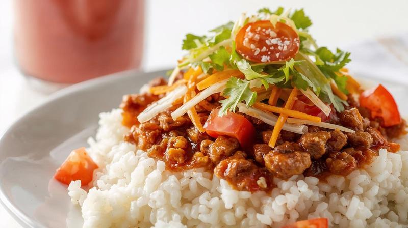 チーズと肉のタコライススムージー高円寺